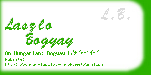 laszlo bogyay business card